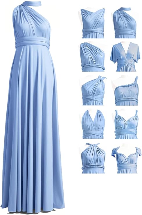 Infinity Dress with Bandeau, Convertible Bridesmaid Dress, Long, Plus Size, Multi-Way Dress, Twist Wrap Dress