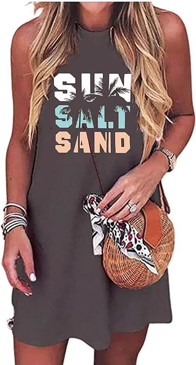 Summer Beach Vacation Women Workout Mini Dress